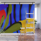 Abstract Art Red Blue Green Yellow Wall Mural Gallery Image 1
