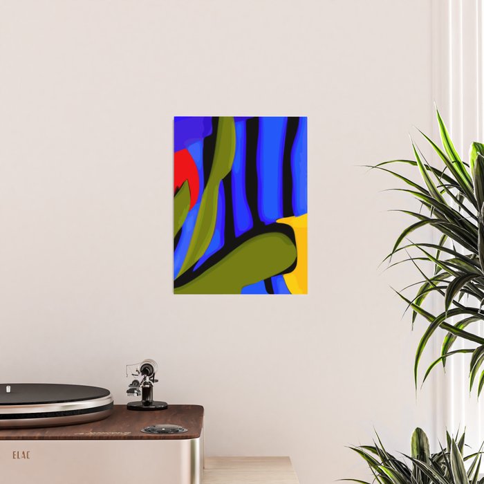 Abstract Art Red Blue Green Yellow Poster Gallery Image 2