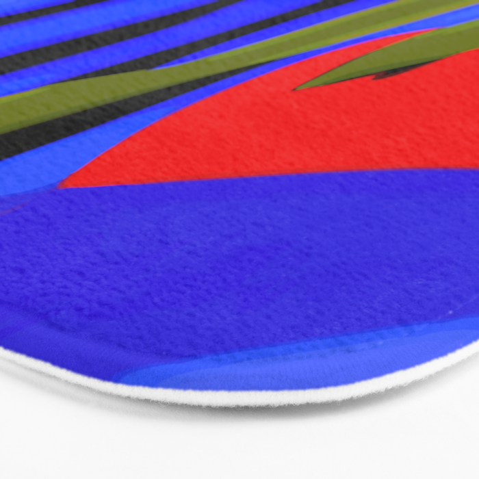 Abstract Art Red Blue Green Yellow Bath Mat Gallery Image 3