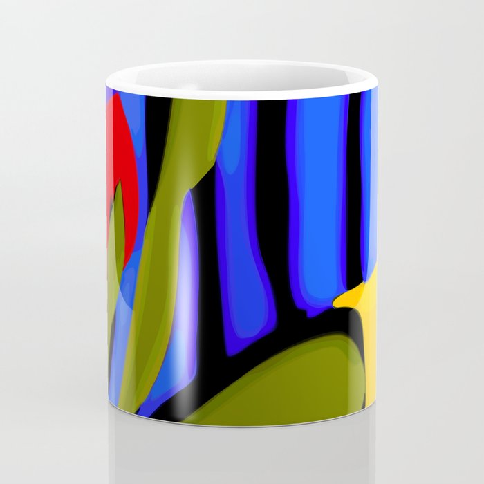 Abstract Art Red Blue Green Yellow Coffee Mug Gallery Image 4