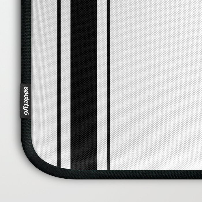 Black And White Stripes Laptop Sleeve Gallery Image 3