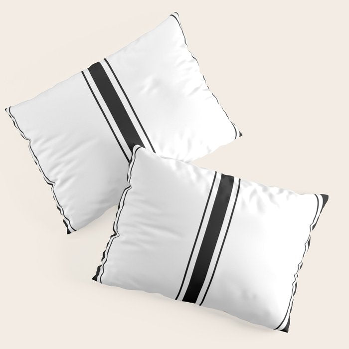 Black And White Stripes Pillow Sham Gallery Image 1