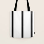 Black And White Stripes Tote Bag Gallery Image 1