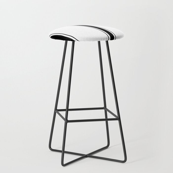 Black And White Stripes Stool Gallery Image 1