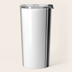 Black And White Stripes Travel Mug Gallery Image 2