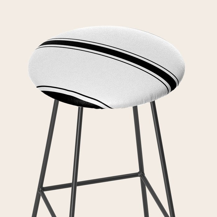Black And White Stripes Stool Gallery Image 2