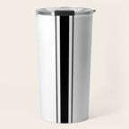 Black And White Stripes Travel Mug Gallery Image 1