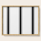 Black And White Stripes Serving Tray Gallery Image 1