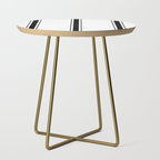 Black And White Stripes Side Table Gallery Image 1