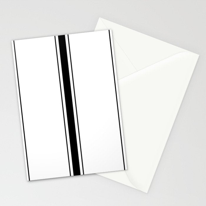 Black And White Stripes Stationery Card Gallery Image 2