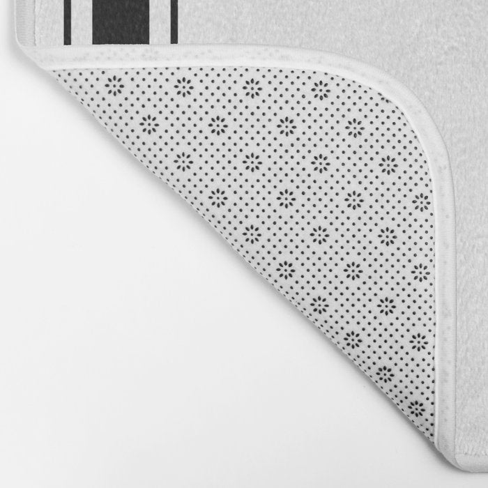 Black And White Stripes Bath Mat Gallery Image 2