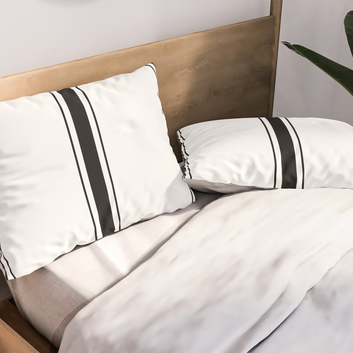 Black And White Stripes Pillow Sham Gallery Image 2