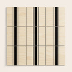 Black And White Stripes Wood Wall Art Gallery Image 1