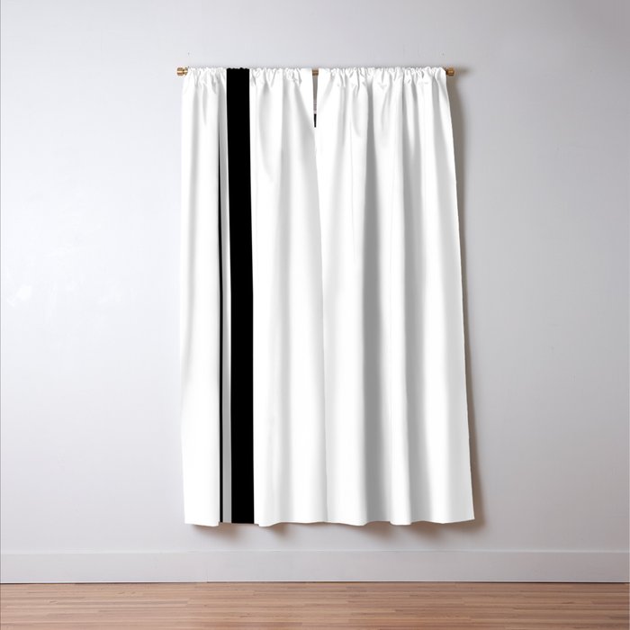 Black And White Stripes Window Curtain Gallery Image 3
