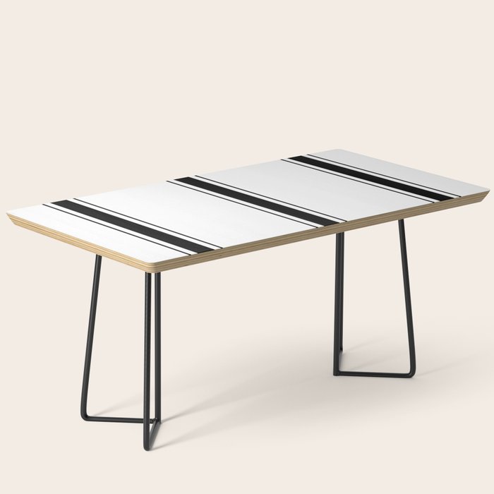 Black And White Stripes Coffee Table Gallery Image 1