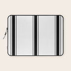 Black And White Stripes Laptop Sleeve Gallery Image 1