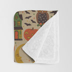 Vintage Halloween Throw Blanket Gallery Image 3