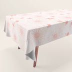 Make A Wish Dandelion Pattern in Pastel Pink & Peach Tablecloth Gallery Image 1
