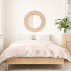 Make A Wish Dandelion Pattern in Pastel Pink & Peach Duvet Cover Gallery Image 3