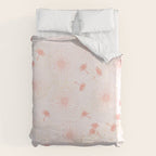 Make A Wish Dandelion Pattern in Pastel Pink & Peach Duvet Cover Gallery Image 6
