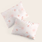 Make A Wish Dandelion Pattern in Pastel Pink & Peach Pillow Sham Gallery Image 3