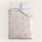 Make A Wish Dandelion Pattern in Pastel Pink & Peach Comforter Gallery Image 6