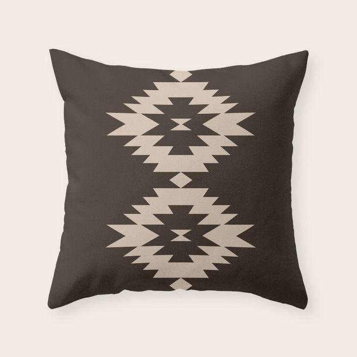Southwestern Minimalism XXV - Mocha Brown Throw Pillow Gallery Image 6
