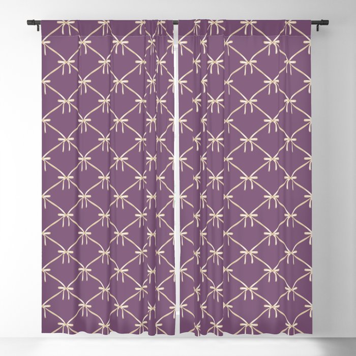 Bows & Ribbons Pattern XXXVI Lavender Purple Window Curtain Gallery Image 5