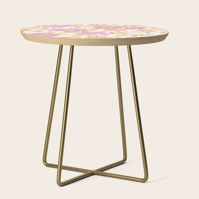 Wild Mountain Roses - sunset pink and orange  Side Table Gallery Image 1