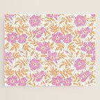 Wild Mountain Roses - sunset pink and orange  Jigsaw Puzzle Gallery Image 1