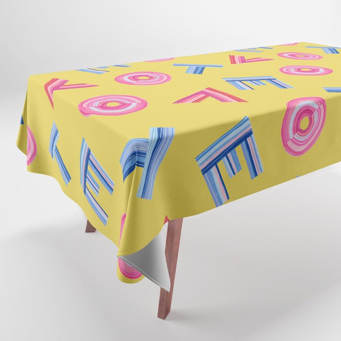 Cast Your Vote | Hand-Lettered Pattern in Yellow Tablecloth Gallery Image 1