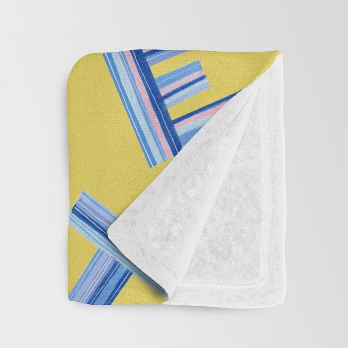 Cast Your Vote | Hand-Lettered Pattern in Yellow Throw Blanket Gallery Image 3
