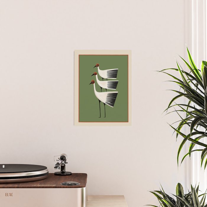 Striped Bird Trio Poster Gallery Image 2