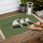 Striped Bird Trio Outdoor Rug Gallery Image 2