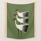 Striped Bird Trio Wall Tapestry Gallery Image 4