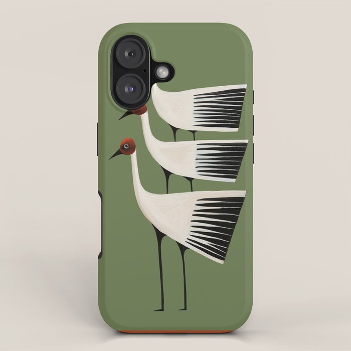Striped Bird Trio iPhone Case Gallery Image 1