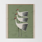 Striped Bird Trio Throw Blanket Gallery Image 2
