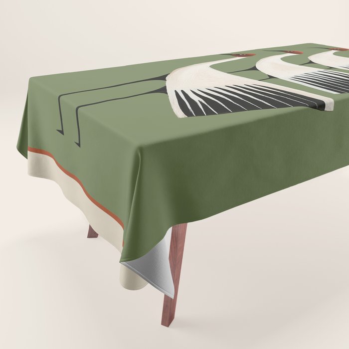 Striped Bird Trio Tablecloth Gallery Image 1