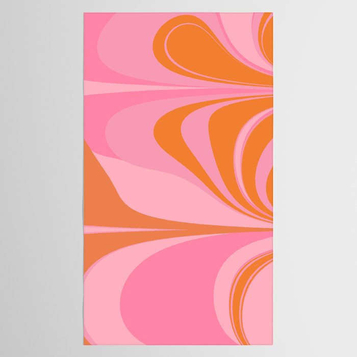 Groovy Color in Pink and Orange Tablecloth Gallery Image 2