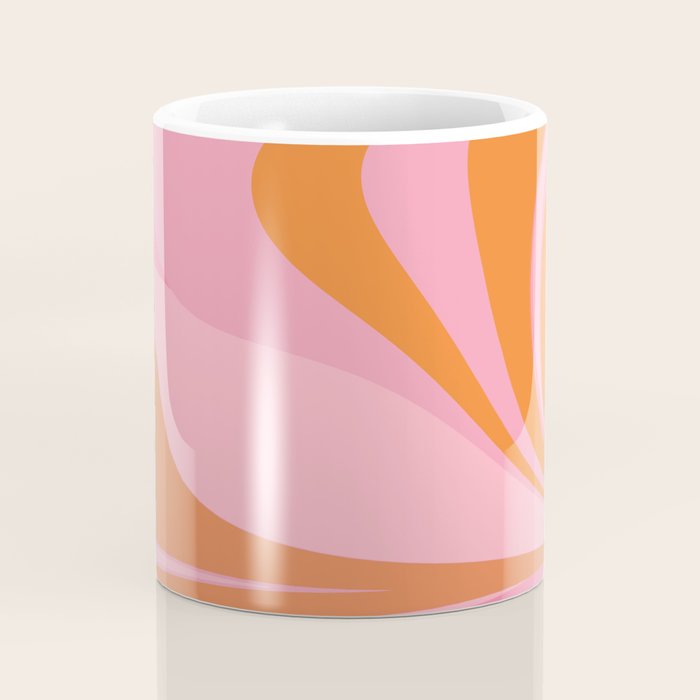 Groovy Color in Pink and Orange Coffee Mug Gallery Image 4