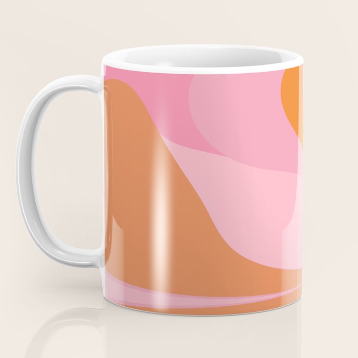 Groovy Color in Pink and Orange Coffee Mug Gallery Image 3