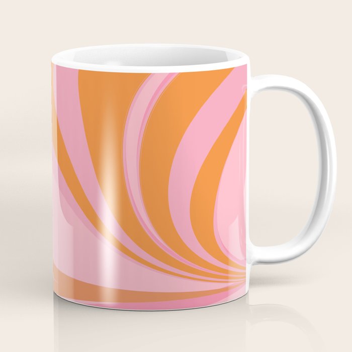 Groovy Color in Pink and Orange Coffee Mug Gallery Image 1