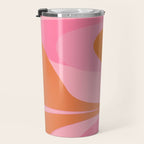 Groovy Color in Pink and Orange Travel Mug Gallery Image 3