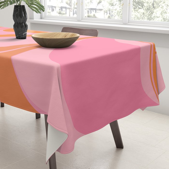 Groovy Color in Pink and Orange Tablecloth Gallery Image 3