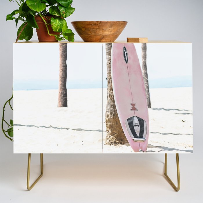 California Beach Pink Surfboard Credenza Gallery Image 1