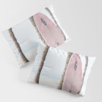 California Beach Pink Surfboard Pillow Sham Gallery Image 3