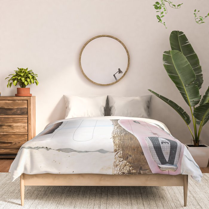 California Beach Pink Surfboard Comforter Gallery Image 3