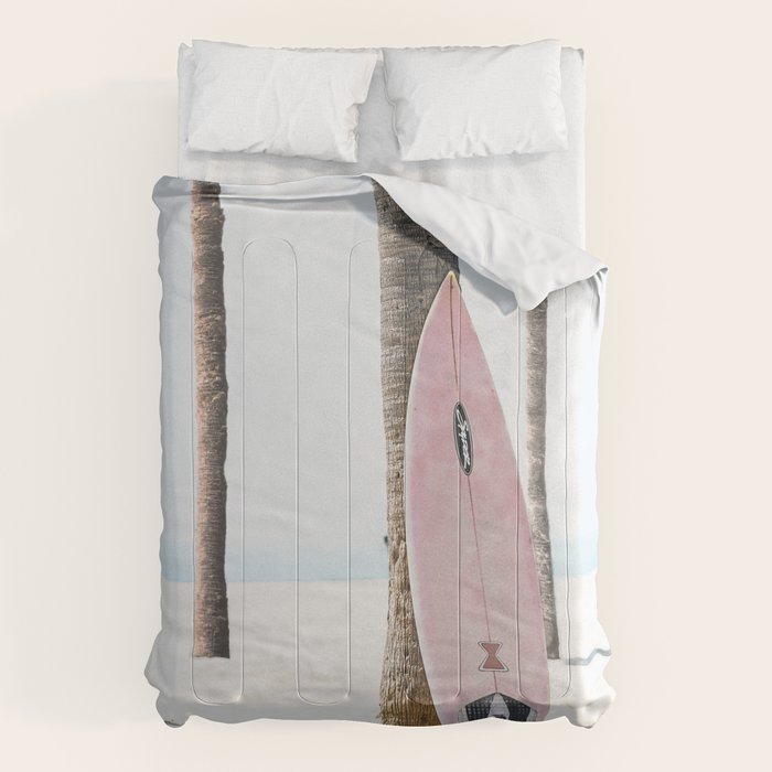 California Beach Pink Surfboard Comforter Gallery Image 6