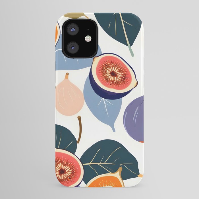 Fig Bohème, Botanical Fruits Food Nature, Vintage Plants Free-style Illustration Jungle, Garden Forest Summer Juicy Bohemian Sweetness iPhone Case Gallery Image 41