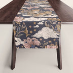 Fox Cubs in Moonlit Garden Table Runner Gallery Image 1